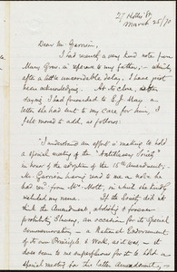 Letter from Samuel May, Jr., [Leicester, Mass.], to William Lloyd Garrison, March 25 / [18]70