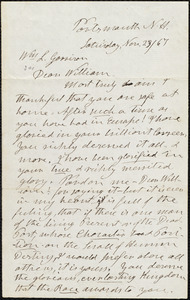 Letter from Henry Clarke Wright, Portsmouth, N.H., to William Lloyd Garrison, Nov. 23 / [18]67