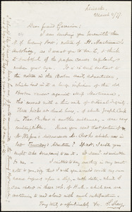 Letter from Samuel May, Jr., Leicester, [Mass.], to William Lloyd Garrison, March 11 / [18]77