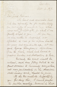 Letter from Samuel May, Jr., Leicester, [Mass.], to William Lloyd Garrison, Oct[ober] 11. 1878