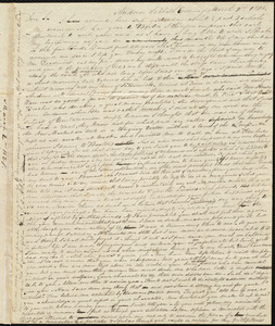 Letter from Amos Augustus Phelps, Andover, [Mass.], to Sarah Ann Haggins, March 2nd 1828