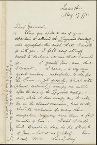 Letter from Samuel May, Jr., Leicester, [Mass.], to William Lloyd Garrison, May 17 / [18]71