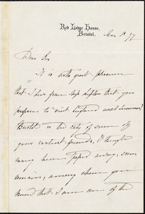 Letter from Mary Carpenter, Bristol, [England], to William Lloyd Garrison, Mar[ch] 5. [18]77