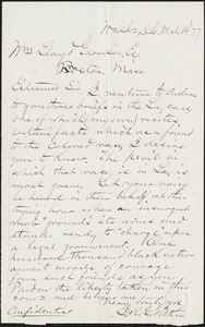 Letter from John Robert Graham Pitkin, Wash[ingto]n, [D.C.], to William Lloyd Garrison, M[ar]ch 14 [18]77