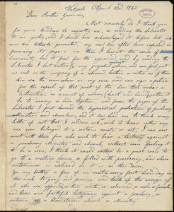Letter from Mary Frisell Manter, Walpole, [Mass.], to William Lloyd Garrison, April 23d. 1842