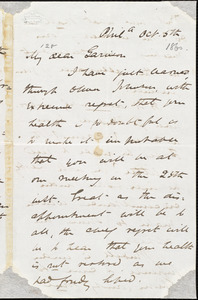 Letter from James Miller M'Kim, Phil[adelphi]a, [Pa.], to William Lloyd Garrison, Oct[ober] 5th [1860]