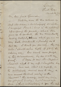 Letter from Samuel May, Jr., [Boston, Mass.], to William Lloyd Garrison, March 4 / [18]77
