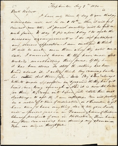 Letter from Amos Augustus Phelps, Hopkinton [Mass.?], to William Wolcott, Aug 9th 1830