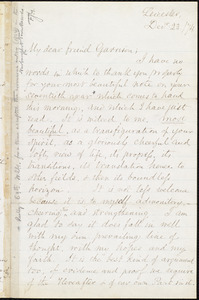 Letter from Samuel May, Jr., Leicester, [Mass.], to William Lloyd Garrison, Dec[embe]r 23 / [18]74