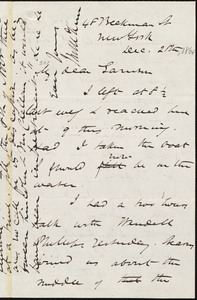 Letter from James Miller M'Kim, New York, [N.Y.], to William Lloyd Garrison, Dec[ember] 28th [1864]