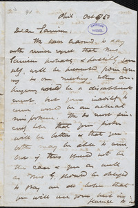 Letter from James Miller M'Kim, Phila[delphia, Pa.], to William Lloyd Garrison, Oct[ober] 5 / [18]50