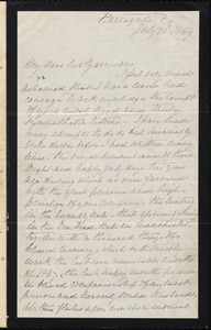 Letter from E. Mardson, Harrogate, [England], to William Lloyd Garrison, July 20 1869