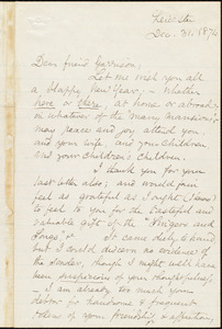 Letter from Samuel May, Jr., Leicester, [Mass.], to William Lloyd Garrison, Dec[embe]r 31, 1874