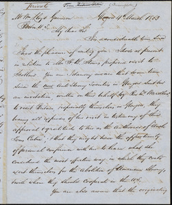 Letter from William Leneal, Glasgow, [Scotland], to William Lloyd Garrison, 4th March 1853