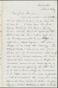 Letter from Samuel May, Jr., Leicester, [Mass.], to William Lloyd Garrison, March 14 / [18]69