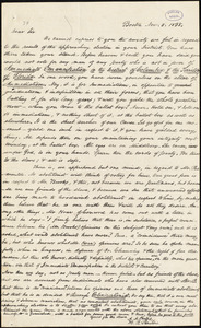 Circular letter from Amos Augustus Phelps, Boston, Nov. 8. 1838