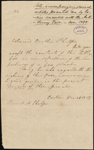 Letter, Boston, to Amos Augustus Phelps, Dec. 28 1838