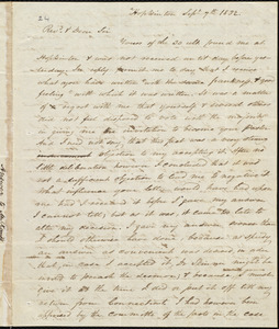 Letter from Amos Augustus Phelps, Hopkinton, to Asa Rand, Sept. 7th 1832