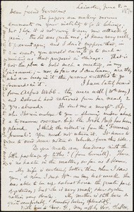Letter from Samuel May, Jr., Leicester, [Mass.], to William Lloyd Garrison, June 8. [1874]