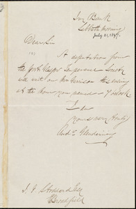 Letter from Andrew Glendenning, [Port Glasgow, Scotland], to I. J. Stoddard, [July 21, 1867]