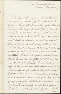 Letter from Samuel May, Jr., Boston, [Mass.], to William Lloyd Garrison, May 18. 1877