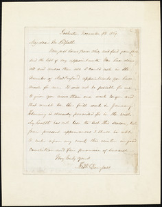Letter from Frederick Douglass, Rochester [N.Y.], to James Redpath, November 9th 1869