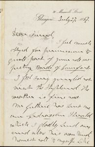 Letter from William Logan, Glasgow, [Scotland], to William Lloyd Garrison, July 27, 1867