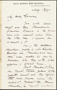 Letter from James Miller M'Kim, Philad[elphi]a, [Pa.], to William Lloyd Garrison, May 13 / [18]65