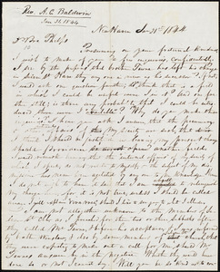 Letter from Abraham Chittenden Baldwin, Amherst (Ms), to Amos Augustus Phelps, Jan. 31st 1844