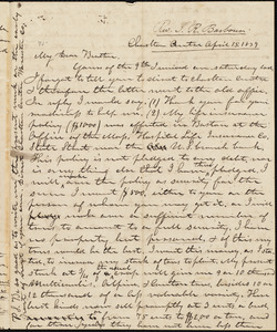 Letter from Isaac Richmond Barbour, Charlton, to Amos Augustus Phelps, April 15. 1839