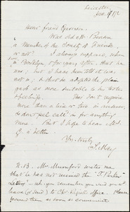 Letter from Samuel May, Jr., Leicester, [Mass.], to William Lloyd Garrison, Jan[uary] 17 / [18]72