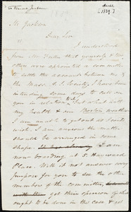 Letter from Amos Augustus Phelps, Boston, to Francis Jackson, Mar. 1st 1839
