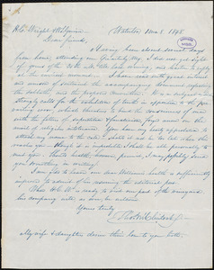 Letter from Thomas McClintock, Waterloo, [N.Y.], to William Lloyd Garrison and Henry Clarke Wright, [January] 8. 1848