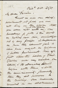Letter from James Miller M'Kim, Phil[adelphi]a, [Pa.], to William Lloyd Garrison, Oct[ober] 25 / [18]51