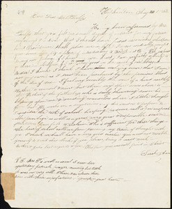 Letter from Sarah Ann Adams, Hopkinton, to Amos Augustus Phelps, Aug. 23. 1833