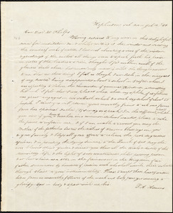 Letter from Sarah Ann Adams, Hopkinton, to Amos Augustus Phelps, Jul. 13./34