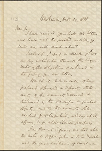 Letter from Salmon Portland Chase, Washington, [D.C.], to James Miller M'Kim, Oct[ober] 31. 1868