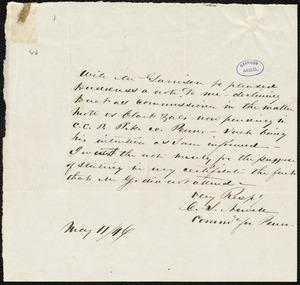 Letter from C. S. Newell, to William Lloyd Garrison, May 11 / [18]46