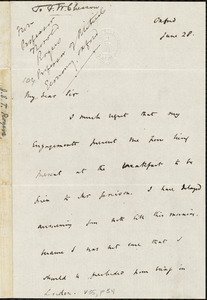 Letter from James Edwin Thorold Rogers, Oxford, [England], to Frederick William Chesson, June 28 [1867]