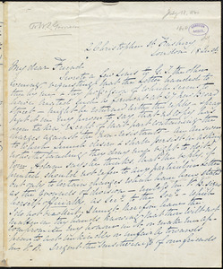 Letter from Elizabeth Pease Nichol, London, [England], to William Lloyd Garrison, 18 July [1840]