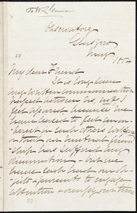 Letter from John Pringle Nichol, Glasgow, [Scotland], to William Lloyd Garrison, May 1854