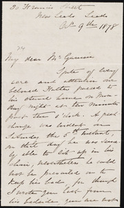 Letter from Louisa Thompson, Nosworthy, Leeds, [England], to William Lloyd Garrison, Oct[ober] 9th 1878