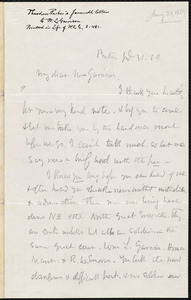 Letter from Theodore Parker, Boston, [Mass.], to William Lloyd Garrison, Jan[uar]y 31 [18]59