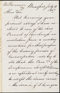 Letter from W. S. Nichols, Bradford, [England], to William Lloyd Garrison, July 19 1867
