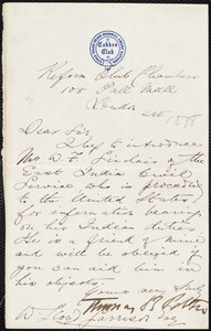 Letter from Thomas Bayley Potter, London, [England], to William Lloyd Garrison, [1878]