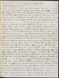 Letter from Parker Pillsbury, Bristol, [England], to William Lloyd Garrison, 19th April 1854