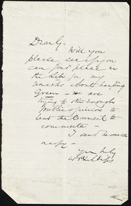 Letter from Wendell Phillips, to William Lloyd Garrison, [1855?]
