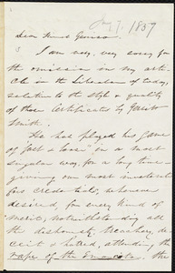 Letter from Parker Pillsbury, to William Lloyd Garrison, Jan[uar]y 7. 1859