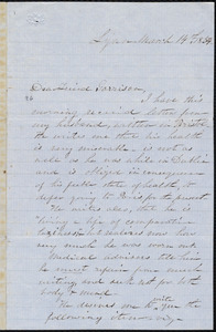 Letter from Sarah H. Pillsbury, Lynn, [Mass.], to William Lloyd Garrison, March 14th 1854