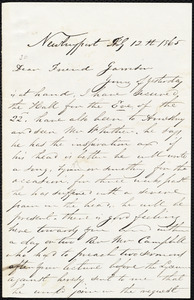 Letter from Richard Plumer, Newburyport, [Mass.], to William Lloyd Garrison, Feb[ruary] 12th 1865